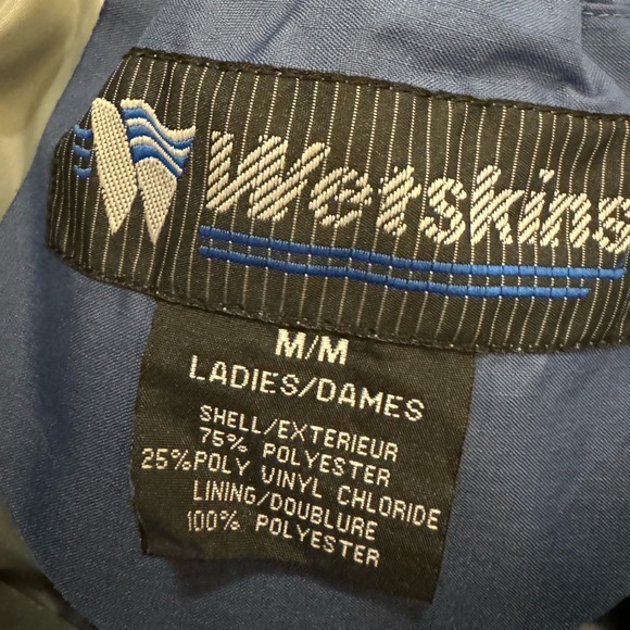 Wetskins Lightweight 2 Piece Rain Suit Waterproof Jacket & Pants Navy Blue - Picture 6 of 17